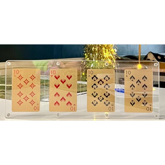 Louis Vuitton Gold Foiled Damier Playing Cards/Collective Piece - 10's x 4 each - Picture 13 of 15